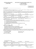 đề + đáp án thi thử đại học môn hóa học 2014 chuyên lê quý đôn lần 1