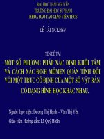 Một số phương pháp xác định khối tâm và cách xác định mô men quán tính đối với một trục cố định của một số vật rắn