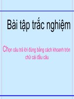 bài tạp trắc nghiệm HK2