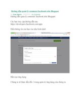 Hướng dẫn quản lý comment facebook trên blogspot