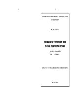 Abtract of doctoral dissertation of jurisprudence the law on the enterprises righr to equal treatment in vietnam