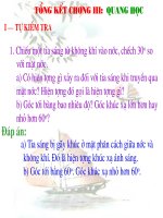 Tổng kết chương III - Quang học