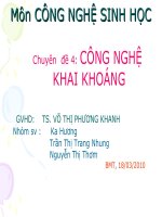 CÔNG NGHỆ SINH HỌC TRONG KHAI KHOÁNG