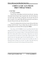 Báo cáo môn marketing căn bản chủ đề CHIẾN LƯỢC SẢN PHẨM  ĐIỆN THOẠI NOKIA