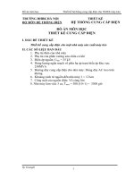 ĐỒ ÁN CUNG CẤP ĐIỆN THIẾT KẾ CUNG CẤP ĐIỆN CHO NHÀ MÁY SẢN XUẤT MÁY KÉO Giáo viên hướng dẫn BẠCH QUỐC KHÁNH (ĐỀ 1)