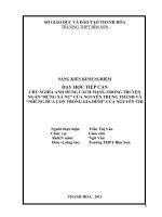 skkn dạy học tiếp cận chủ nghĩa anh hùng cách mạng trong truyện ngắn “rừng xà nu” của nguyễn trung thành và “những đứa con trong gia đình” của nguyễn thi