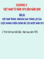 bài 24. VN trong năm đầu sau thắng lợi của cuộc kháng chiến chống Mĩ, cứu nước năm 1975