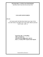 skkn sử dụng một số phương pháp dạy học tích cực để nâng cao hiệu quả dạy học phần lịch sử việt nam - lớp 12