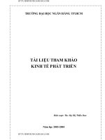 Tài liệu tham khảo Kinh tế phát triển  Thạc sĩ Hạ Thị Thiều Dao