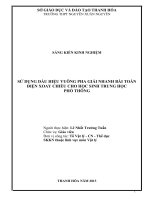 skkn sử dụng dấu hiệu vuông pha giải nhanh bài toán điện xoay chiều cho học sinh trung học phổ thông