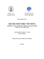 tóm tắt luận án tiến sĩ luật học bảo hộ nhãn hiệu nổi tiếng nghiên cứu so sánh giữa pháp luật liên minh châu âu và việt nam