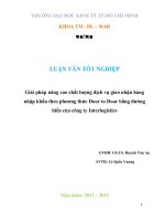 Giải pháp nâng cao chất lượng dịch vụ giao nhận hàng xuất khẩu theo phương thức door to door bằng đường biển của công ty interlogistisc
