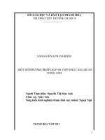 skkn một số phương pháp giúp học sinh thpt phát âm chuẩn tiếng anh thpt nghuyễn thị kim anh