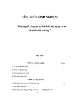 SÁNG KIẾN KINH NGHIỆM  “Đẩy mạnh công tác xã hội hóa xây dựng cơ sở vật chất nhà trường ”