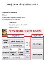 Phần mềm lên LBG-kế hoạch giảng dạy