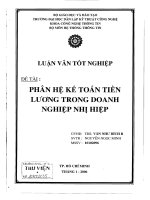 Phân hệ kế toán tiền lương trong doanh nghiệp Nhị Hiệp