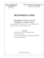 Báo cáo kinh tế  Hồ sơ hoàn công Cơ sở nuôi cá Long TRị  Hạng mục gia cố bờ kè  đê bao