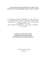 ANALYSIS OF JOB SATISFACTION LEVEL AT DELTA CIVIL  CONSTRUCTION AND INDUSTRIES PUBLIC COMPANY LIMITED