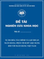 Tự do hóa tài chính và lợi nhuận của ngân hàng phân tích dữ liệu bảng đối với ngân hàng việt nam