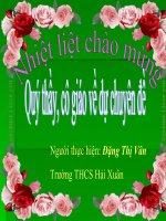 Chuyên đề: sửu dụng kênh hình trong dạy NV