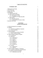 nghiên cứu các phương tiện diển đạt tình thái chức phận trong câu tường thuật và câu hỏi tiếng anh và tiếng việt