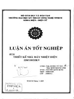 Thiết kế nhà máy nhiệt điện 220 110 22KV