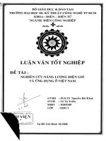 Nghiên cứu năng lượng điện gió và ứng dụng ở Việt Nam