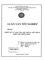 Thiết kế và thi công tiết kiệm điện cho phòng học