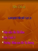 lam quen chu cai v, r