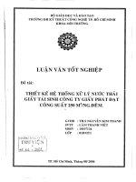 Thiết kế hệ thống xử lý nước thải giấy tái sinh công ty giấy Phát Đạt công suất 250 m3 ngày.đêm