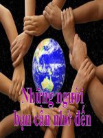 Những người bạn cần nhớ đến