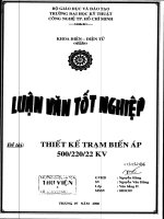 Thiết kế trạm biến áp 500 220 22kv