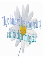 Thực hành lực chon trật tự các bộ phận trong câu