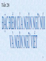 Đặc điểm nn nói và nn viết