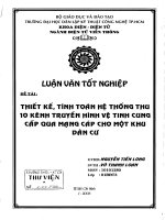 Thiết kế, tính toán hệ thống thu 10 kênh truyền hình vệ tinh cung cấp qua mạng cáp cho một khu dân cư