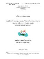 Nghiên cứu xác định hàm lượng phẩm màu annatto theo độ chín của quả điều nhuộm bằng dung dịch NaOH 0,5n