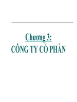 Tài liệu môn tài chính tiền tệ chương 3 CÔNG TY CỔ PHẦN