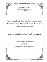 Nghiên cứu chiết tách và xác định thành phần hóa học các hợp chất trong lá cà phê chè ở huyện krông păk, tỉnh đăk lăk