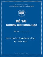 Phát triển cà phê bền vững tại việt nam