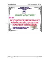 Xây dựng một số thí nghiệm ảo phần vô cơ nhằm nâng cao chất lượng dạy và học môn hóa học ở trường phổ thông