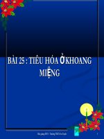 bài 25 : Tiêu hóa ở khoang miệng