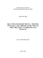 LUAN AN TIEN SI địa tầng paleozoi trung   thượng vùng hạ lang, mối quan hệ với cấu trúc địa chất và khoáng sản mangan