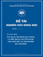 Xây dựng mô hình quán điểm cà phê trung nguyên dành cho giới trẻ tại thành phố hồ chí minh