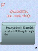BÀI 37: ĐCĐT DÙNG CHO MÁY PHÁT ĐIỆN