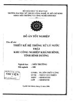 Thiết kế hệ thống xử lý nước thải khu công nghiệp Khánh Bình, tỉnh Bình Dương