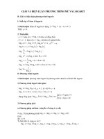 biện luận phương trình mũ và logarit