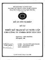 Thiết kế trạm xử lý nước cấp cho công ty TNHH chế biến thực phẩm Tân Tân