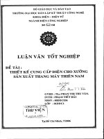 Thiết kế cung cấp điện cho xưởng sản xuất thang máy Thiên Nam