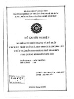 Nghiên cứu hiện trạng và đề xuất các biện pháp quản lý, quy hoạch bãi chôn lấp chất thải rắn cho thành phố Đồng Hới tỉnh Quảng Bình đến năm 2020