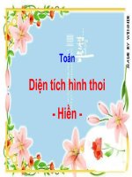 Toán: Diện tích hình thoi